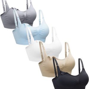 5 Pack Wireless Nursing Bras with Extenders